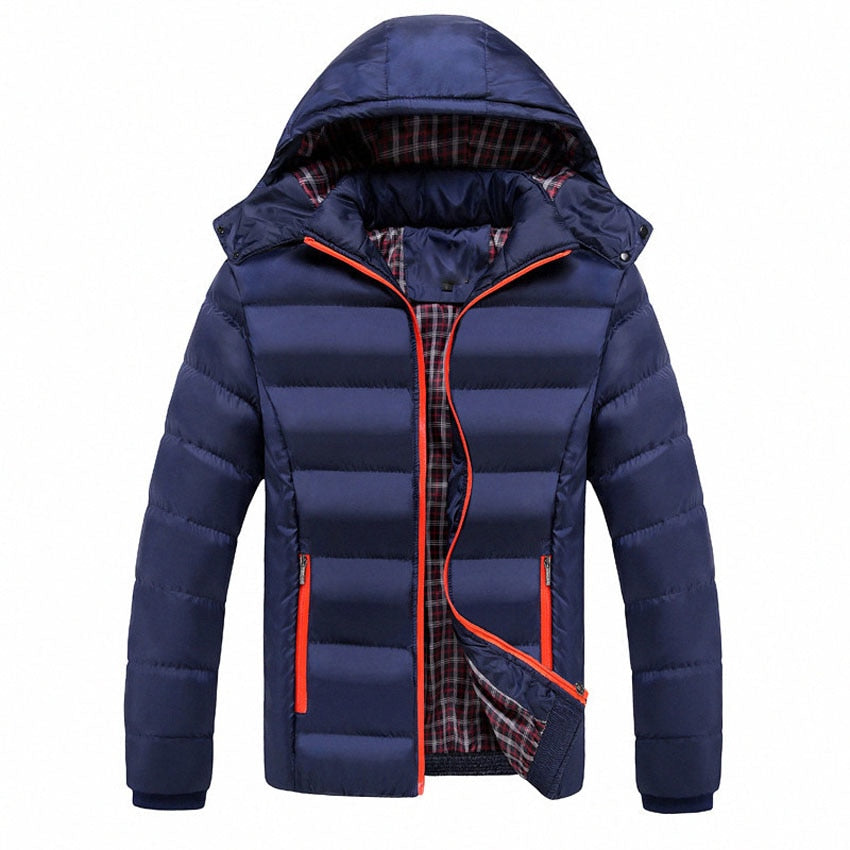 Men Thick Warm Winter Jacket Male, Thermal Parkas Style Casual Wear