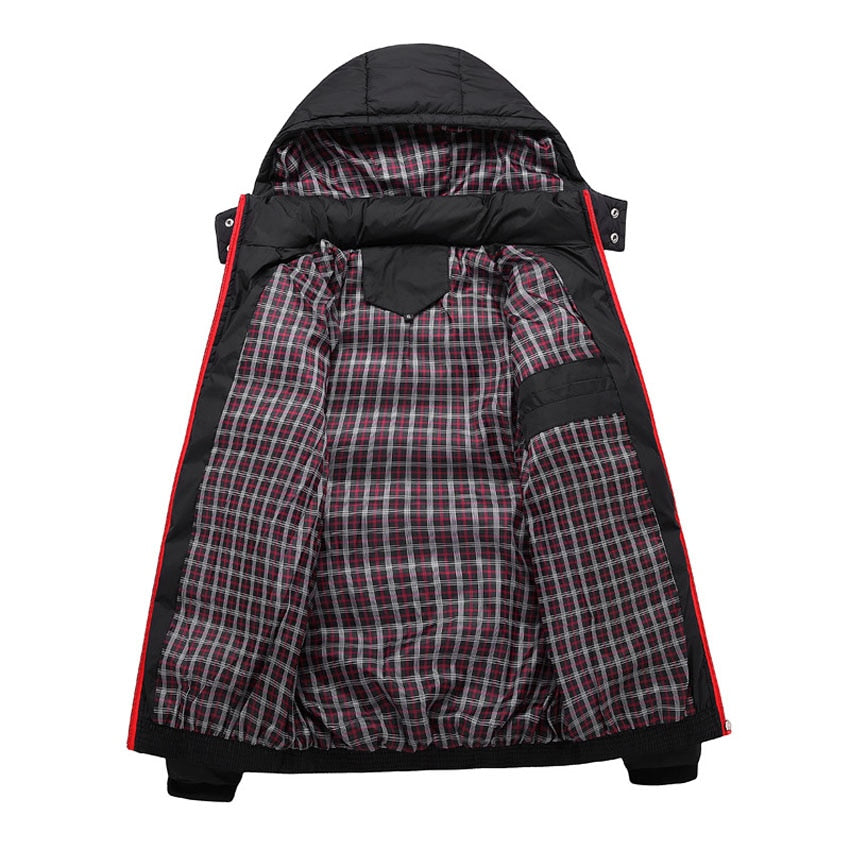 Men Thick Warm Winter Jacket Male, Thermal Parkas Style Casual Wear