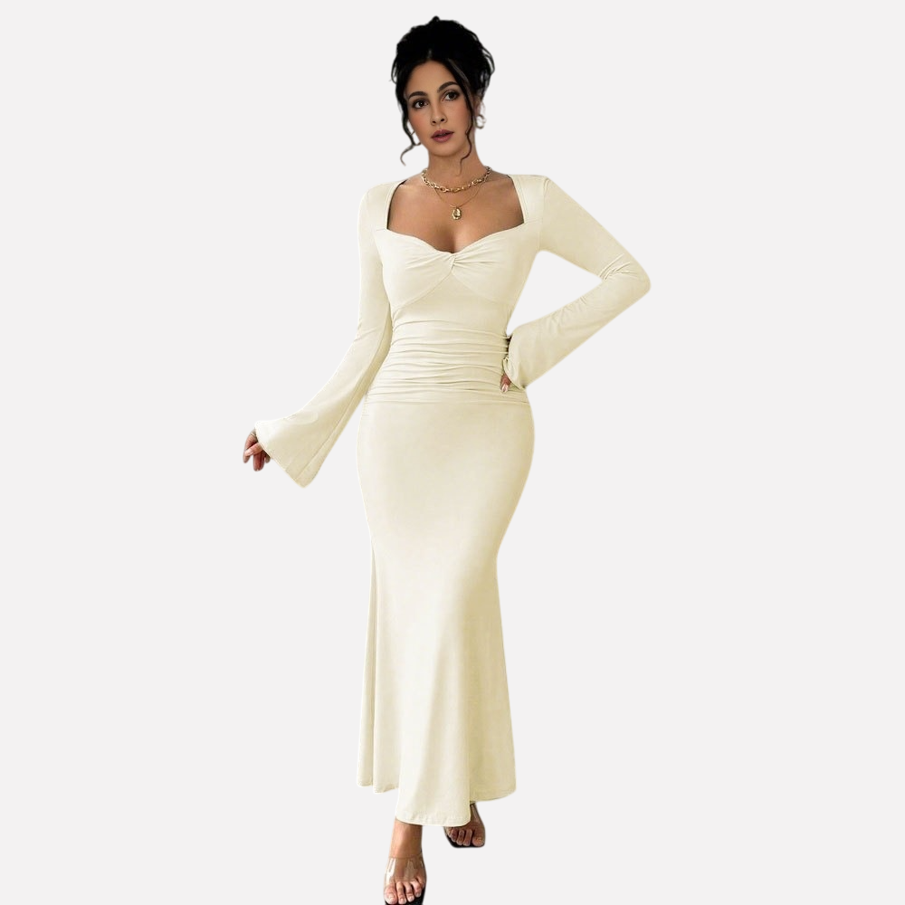 Women's high cold imperial style dress with a high-end feel long skirt