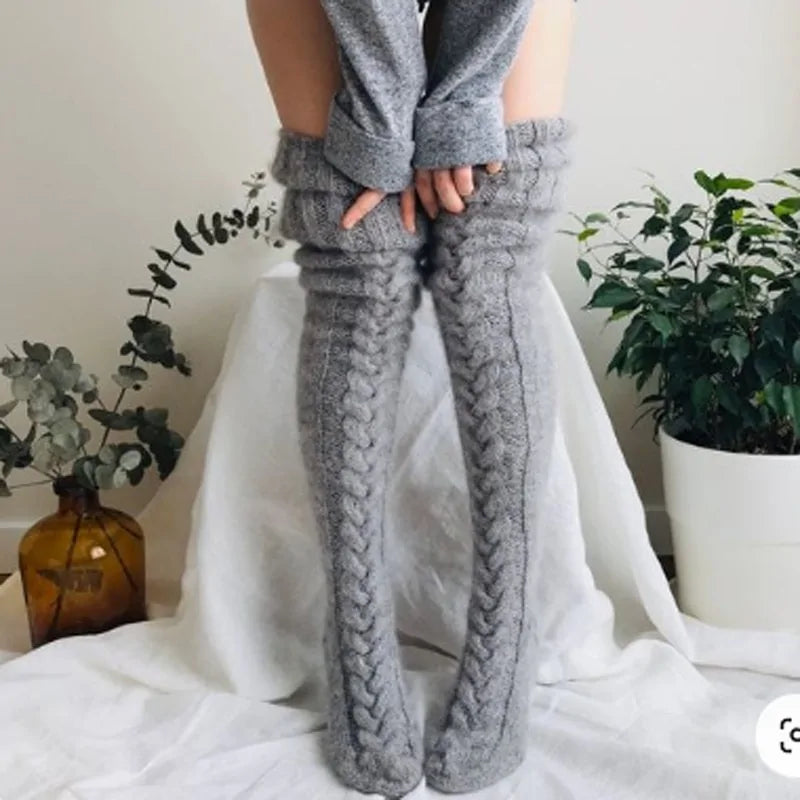 Knitted Winter Knee Socks