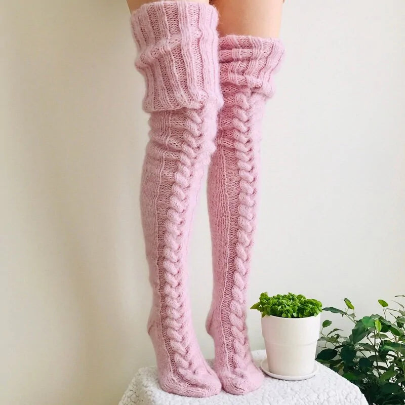 Knitted Winter Knee Socks