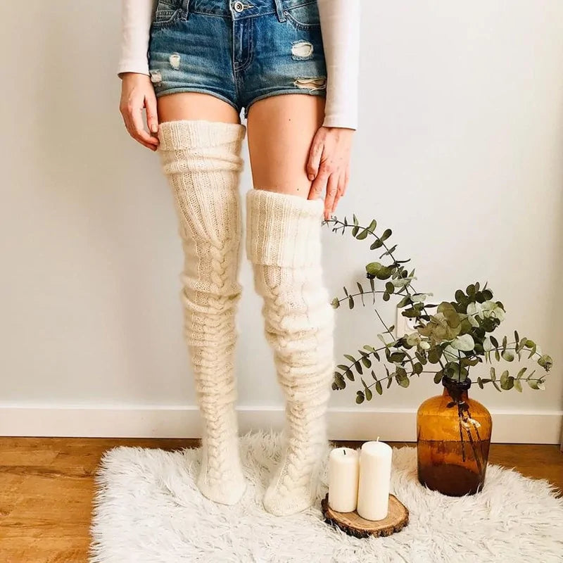 Knitted Winter Knee Socks