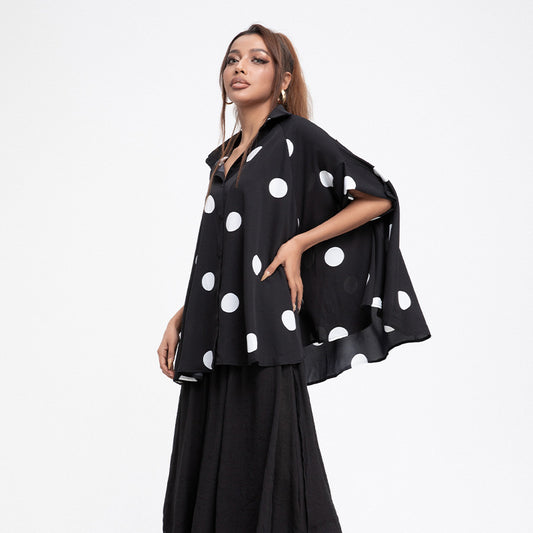 Ruffled Shirts Women's Design Sense Niche Tops Chiffon Shirts Summer Shirts Short Sleeve Clothing
