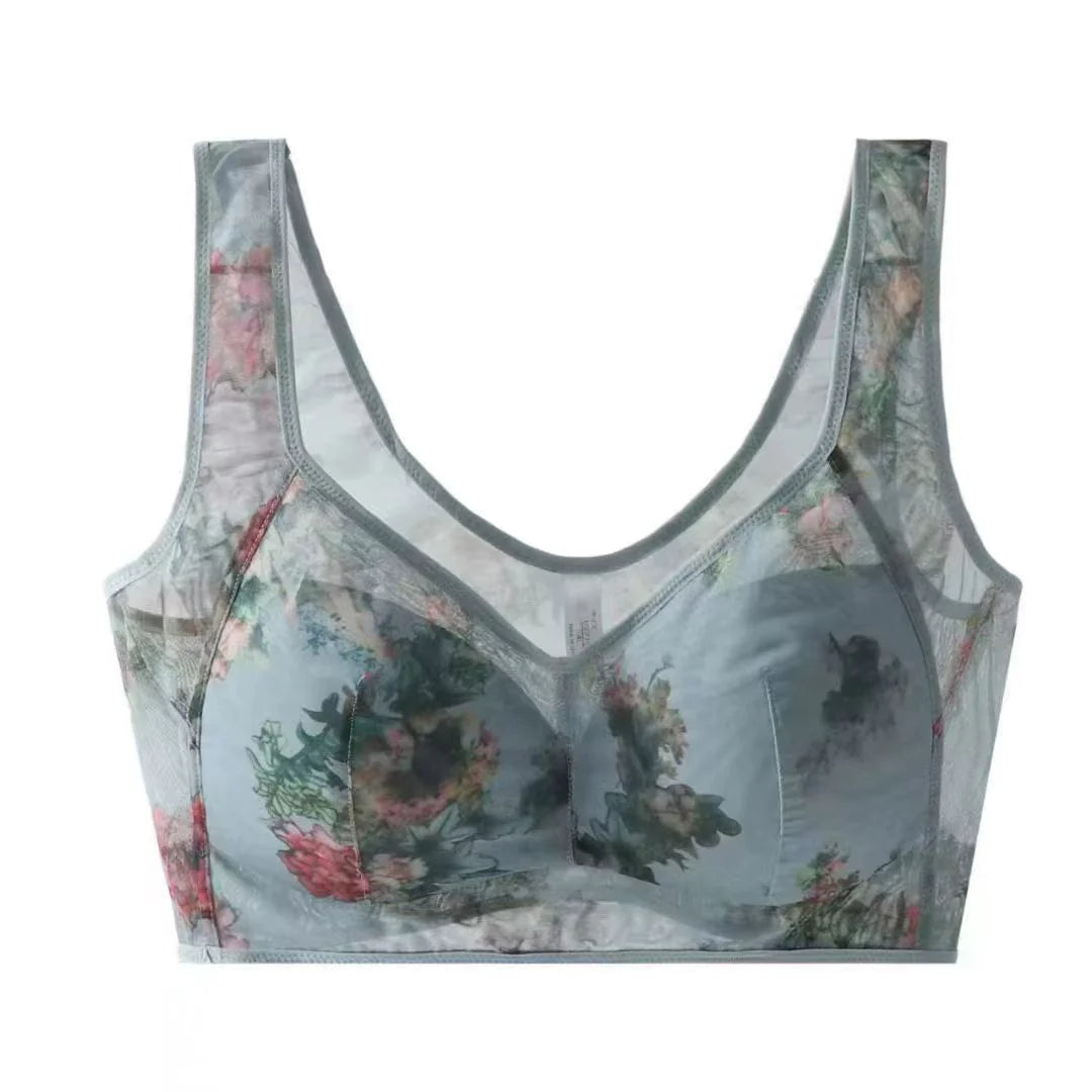 Floral Breeze Wireless Comfort Bra: Effortless Elegance & All-Day Support